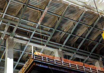 Building high rise construction site work of the new building